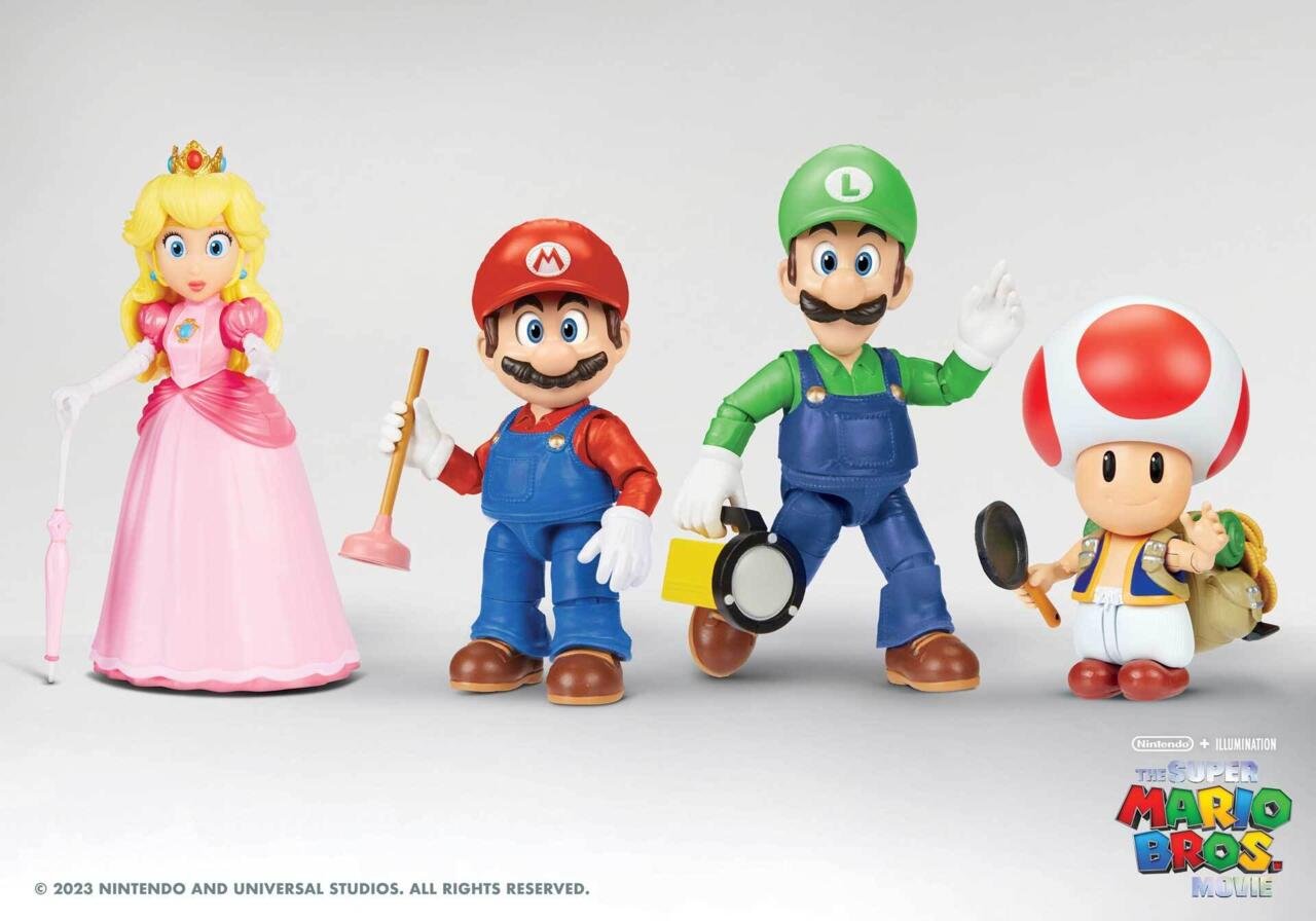 The official toys of the Super Mario Bros. Movie