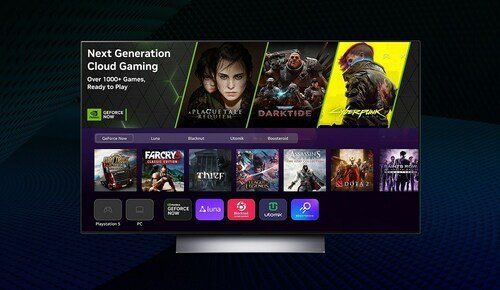 LG Electronics (LG) is demonstrating its strong commitment to delivering a premium TV gaming experience that offers enhanced convenience through the new webOS UI featuring a dedicated gaming hub, the addition of cloud gaming service Amazon Luna and buttery-smooth gameplay at 4K 60 FPS streaming via NVIDIA GeForce NOW on its latest TVs at CES 2023. LG Electronics (LG) is demonstrating its strong commitment to delivering a premium TV gaming experience that offers enhanced convenience through the new webOS UI featuring a dedicated gaming hub, the addition of cloud gaming service Amazon Luna and buttery-smooth gameplay at 4K 60 FPS streaming via NVIDIA GeForce NOW on its latest TVs at CES 2023.