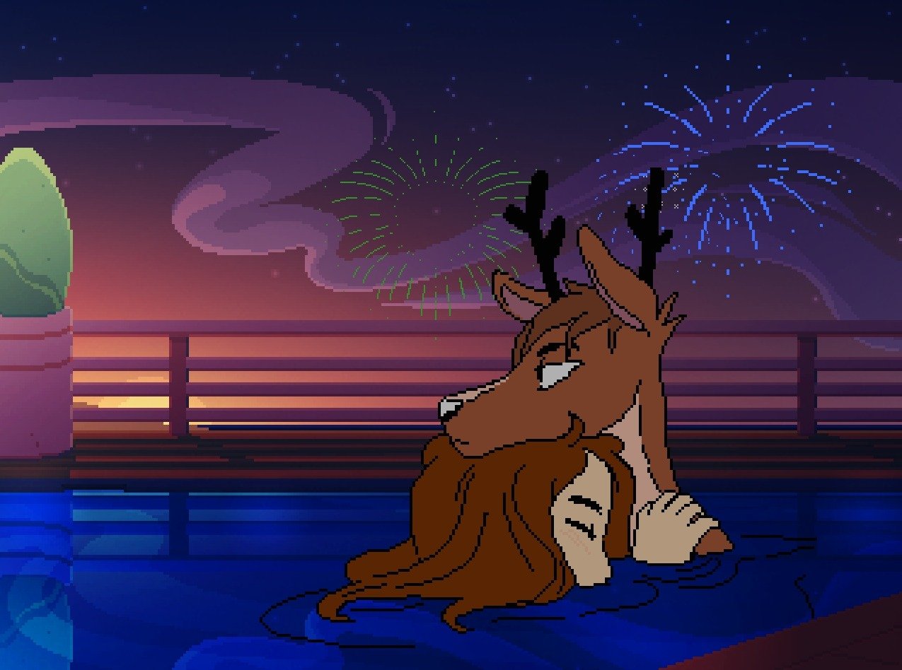 'Perfect Tides' protagonist Mara Whitefish imagines her internet boyfriend as an anthropomorphic deer because of his screenname, STaggle. (Courtesy of Three Bees)