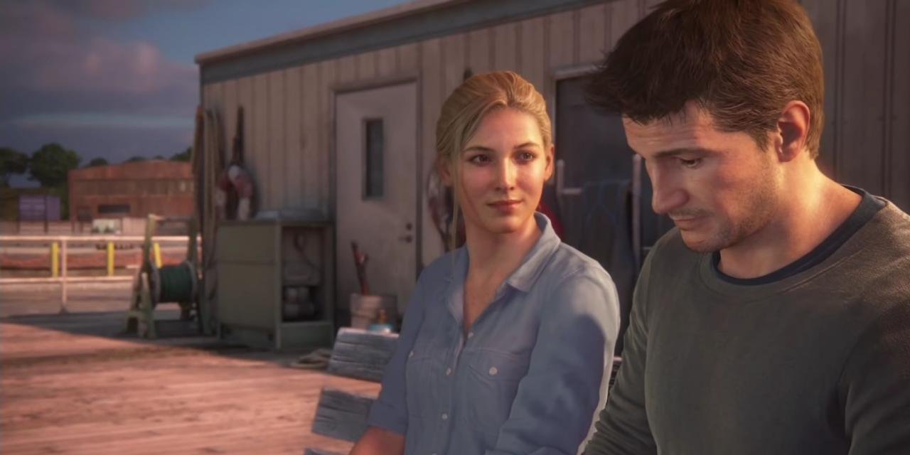 Nate and Elena in Uncharted 4.